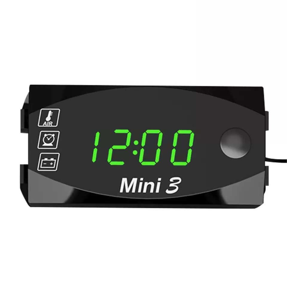 Часы автомобильные VST-7013V 3 в 1 часы, термометр, вольтметр
